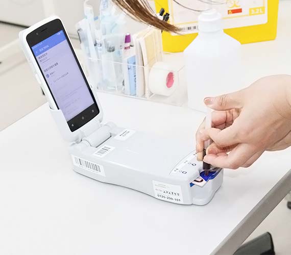 血液ガス検査を実施しています